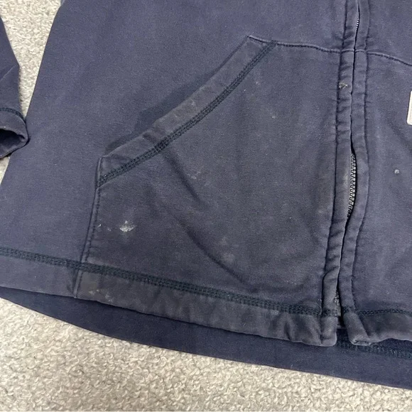 Carhartt Force FR Hoodie Jacket Cat 2 Mens Medium Tall Navy Blue Flame Resistant - Picture 4 of 11